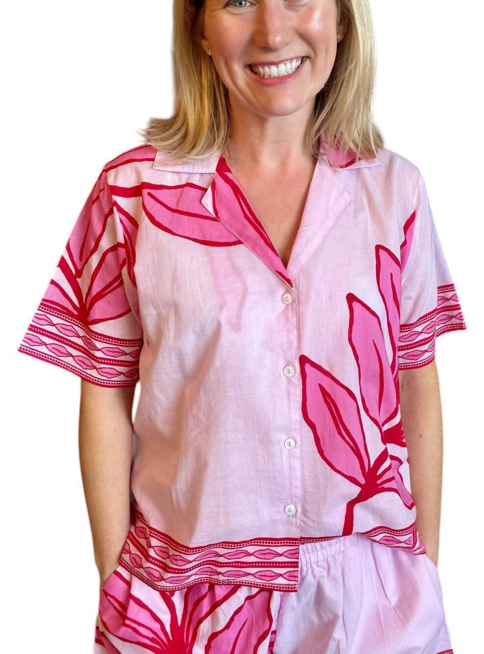 NEW BINDU isadora top in pink elephant